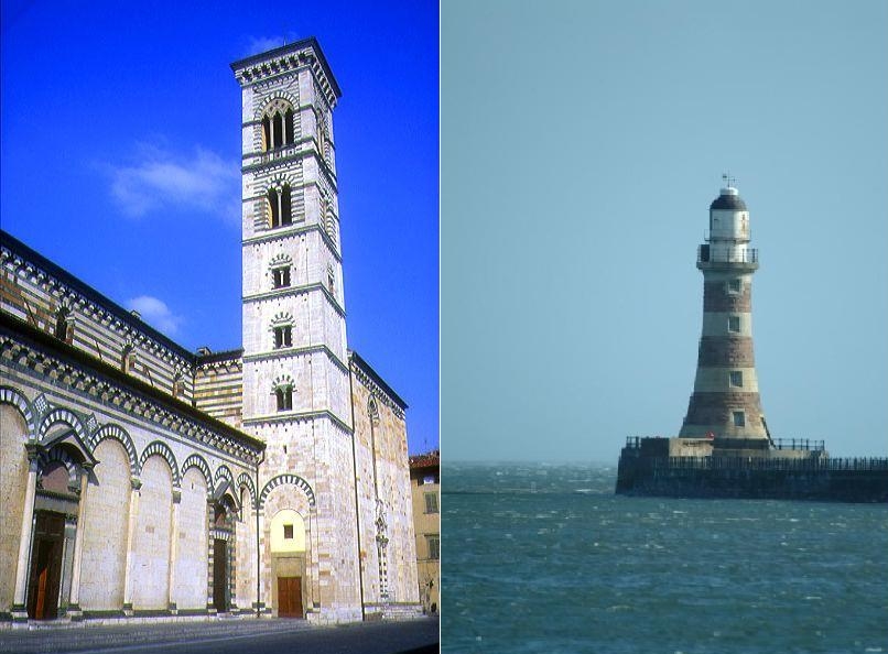 Il Duomo, Prato, and Roker Pier Lighthouse, Sunderland
